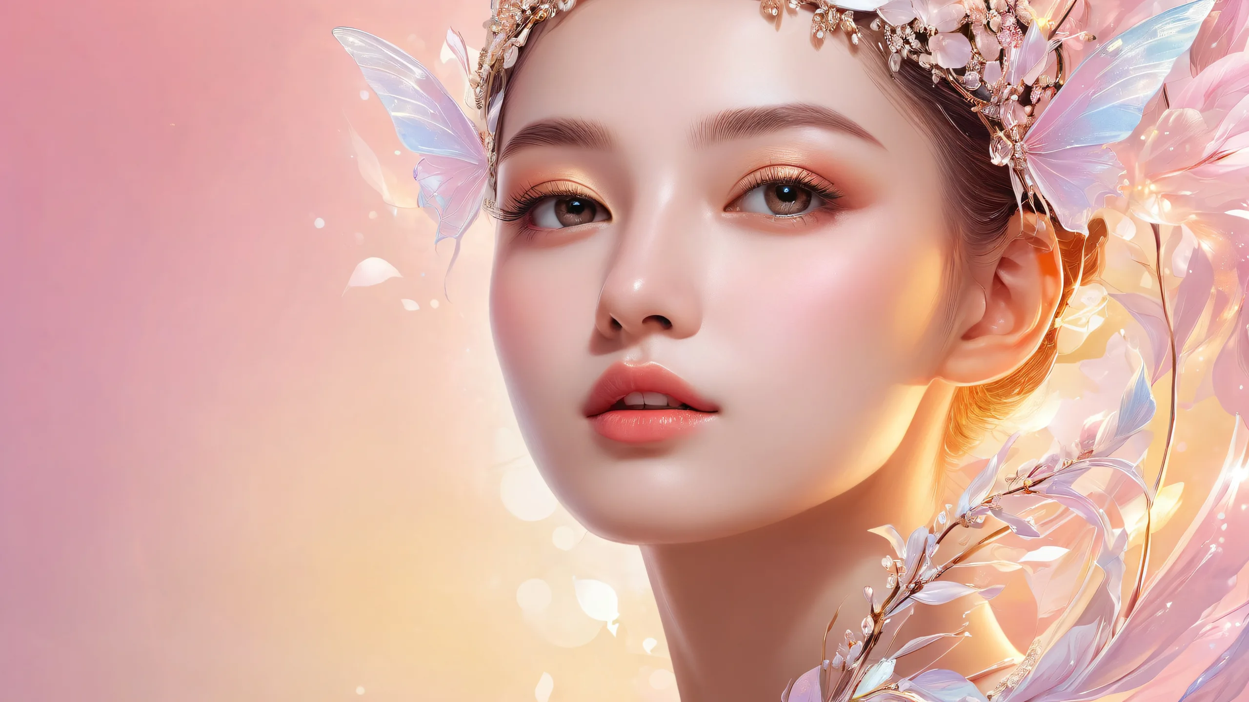 A beautifully designed desktop wallpaper featuring a vast pure void with radiant lighting and textures, perfect for a PC or Desktop.