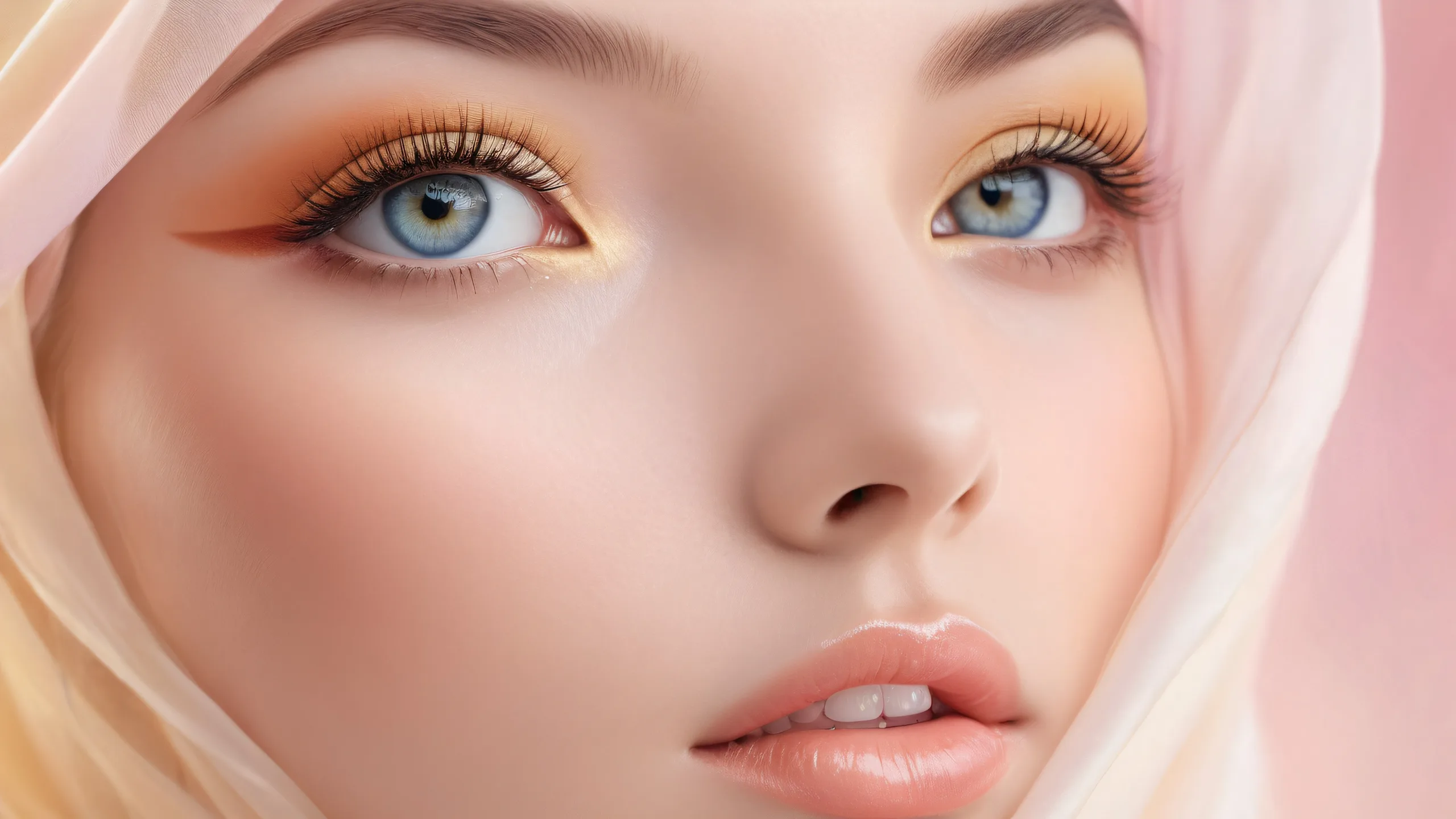 A beautifully crafted desktop background of a serene face amidst a vast pure void, perfect for your PC or Desktop.