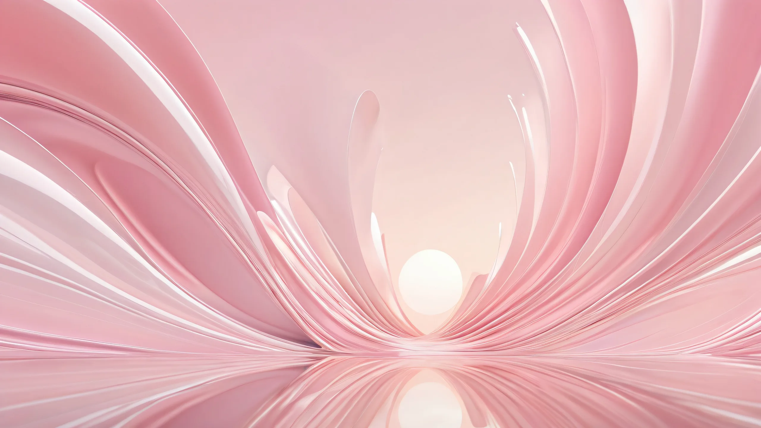 A serene and radiant desktop scene of a pure void on a computer or PC.