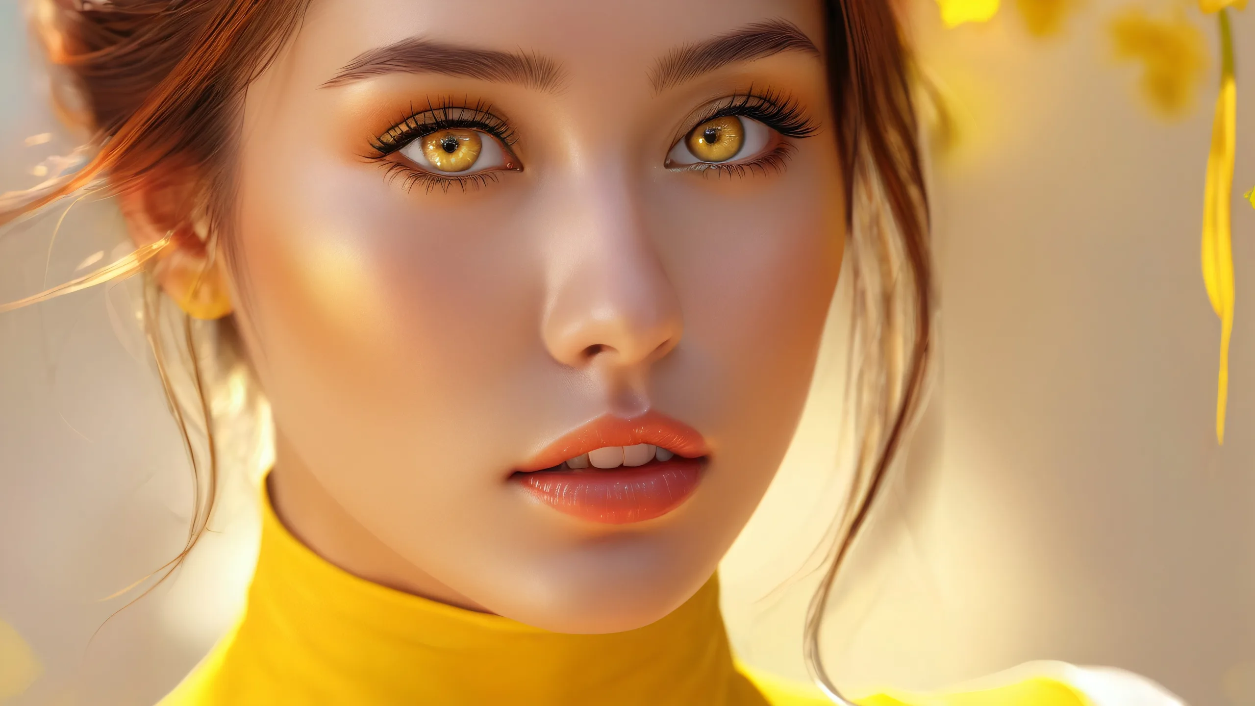 Ethereal Oasis 4K UHD Wallpaperadecuado para escritorio/PC A serene and radiant desktop wallpaper of women in a vast pure void, designed for macOS. Perfectly clean with extreme depth of field, suitable for Desktop/PC.