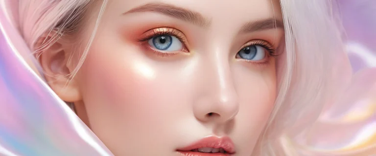 Beautiful desktop wallpaper of a radiant void with brilliant colors and reflections on a clean and pure surface, perfect for a PC or Desktop.