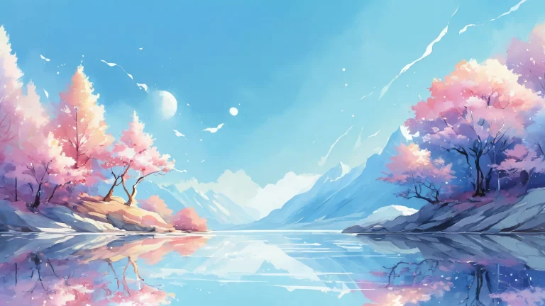 Breathtaking watercolor illustration of a vast pure void on desktop/PC