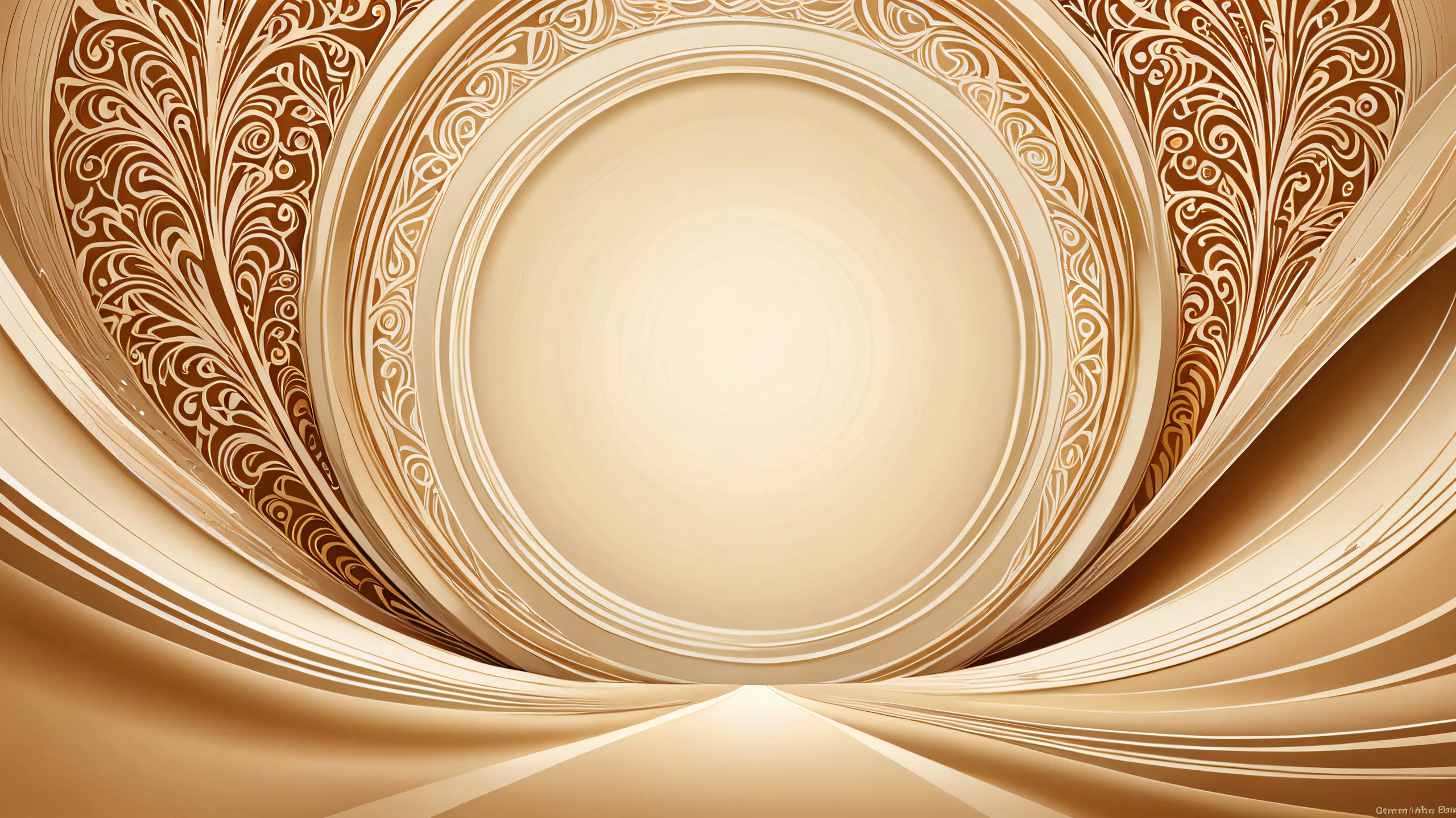 Breathtaking minimalist desktop scene of a centered pure void with radiant colors and intricate linework on a computer or PC.