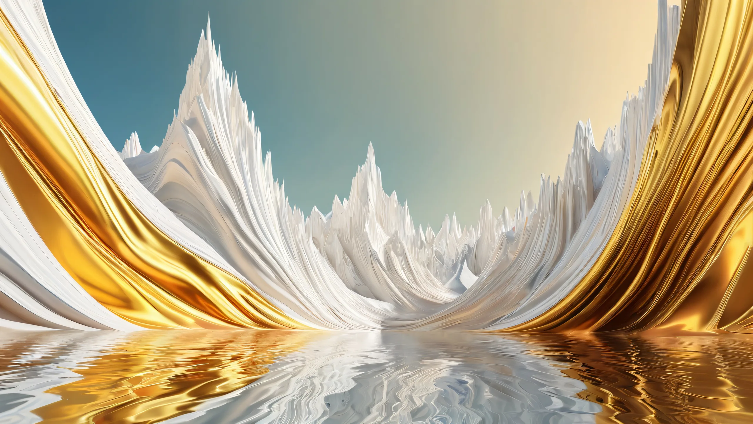 Breathtakingly serene desktop scene of a vast pure void on a desktop/pc