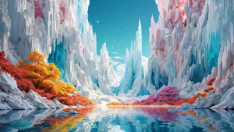 Desktop/PC wallpaper featuring a breathtaking void with radiant lighting and brilliant colors.