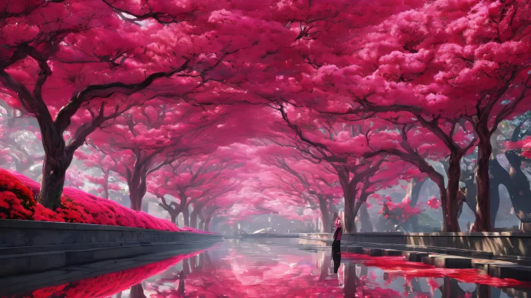 A beautiful desktop wallpaper featuring a K-pop idol in a vast pure void with extreme depth of field and ethereal lighting for Desktop/PC use.