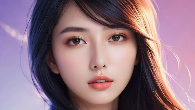 A stunning fantasy desktop scene featuring a woman amidst an otherworldly void, デスクトップ/PCに最適.