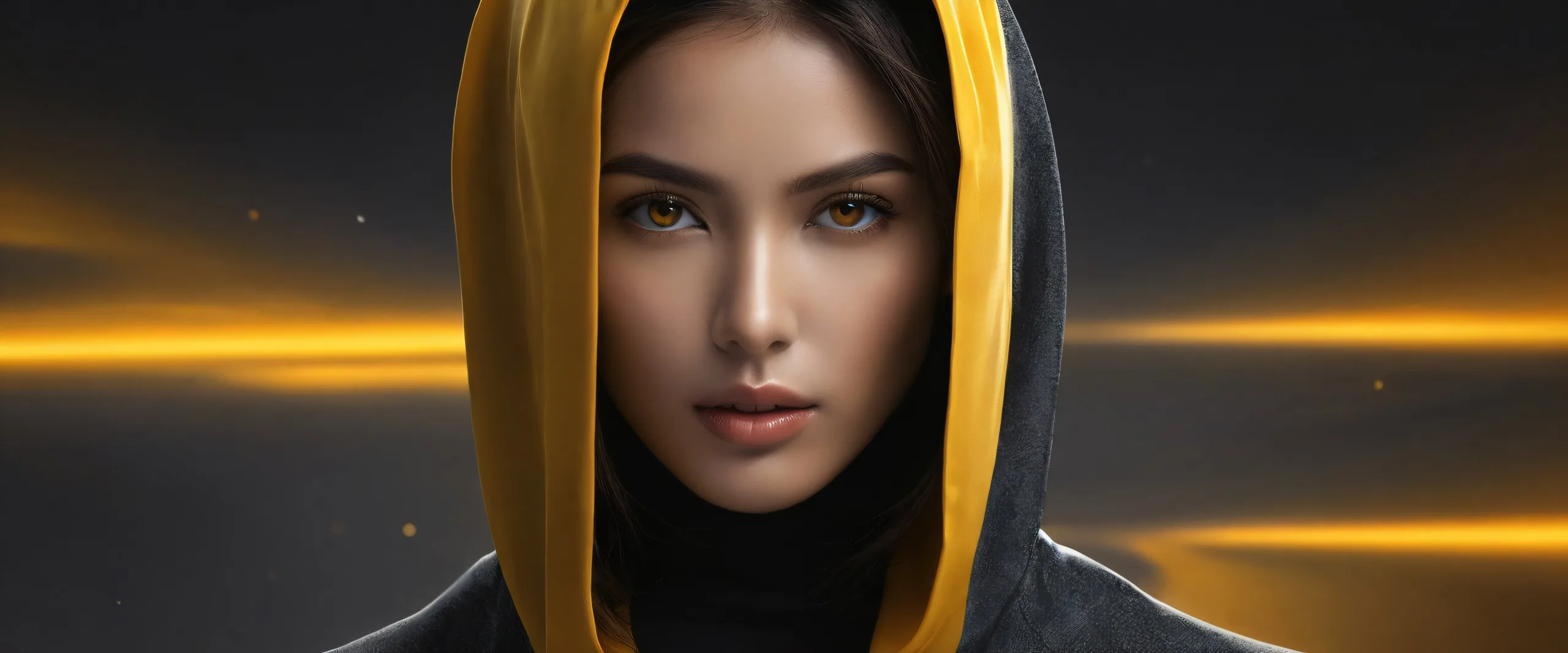 4K Ethereal Oasis Awakening Desktop Background Woman amidst vast pure void on a desktop or PC screen.