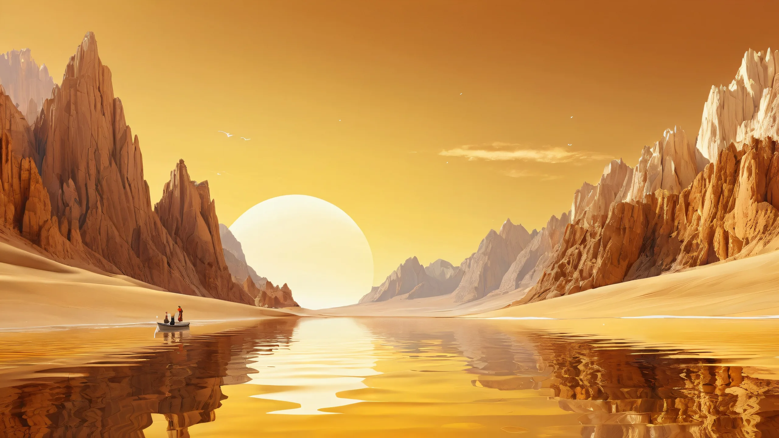 A serene and peaceful desktop image of a man in a vast pure void, perfect for your computer or laptop. Designed for Desktop/PC use.