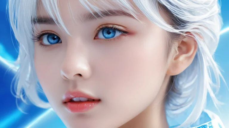 A serene and majestic desktop scene featuring a lone girl standing in a vast pure void with extreme depth of field, perfect for PC or Desktop use.