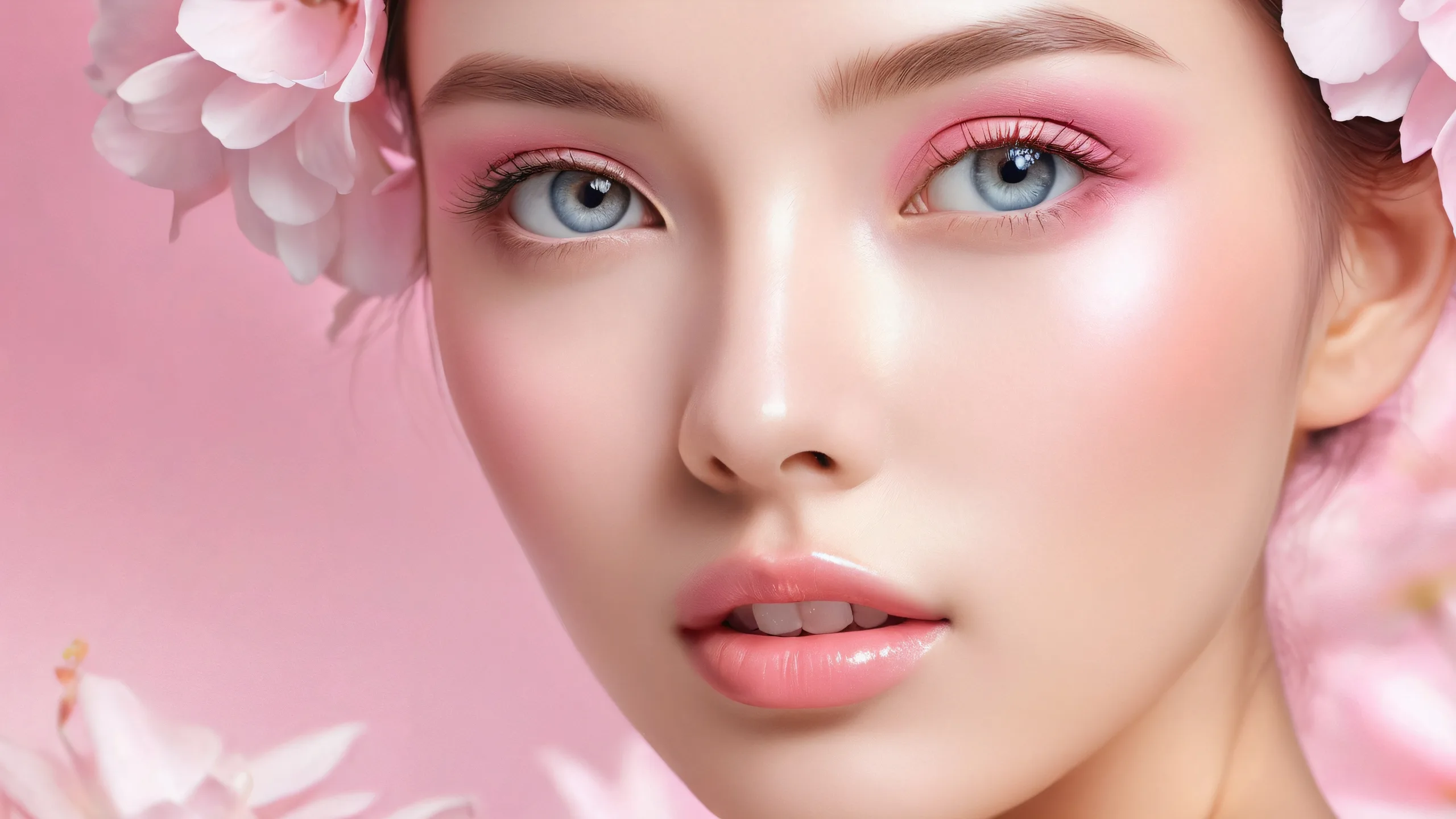 Beautiful desktop wallpaper of a serene void with radiant colors and ray-traced reflections suitable for Desktop/PC