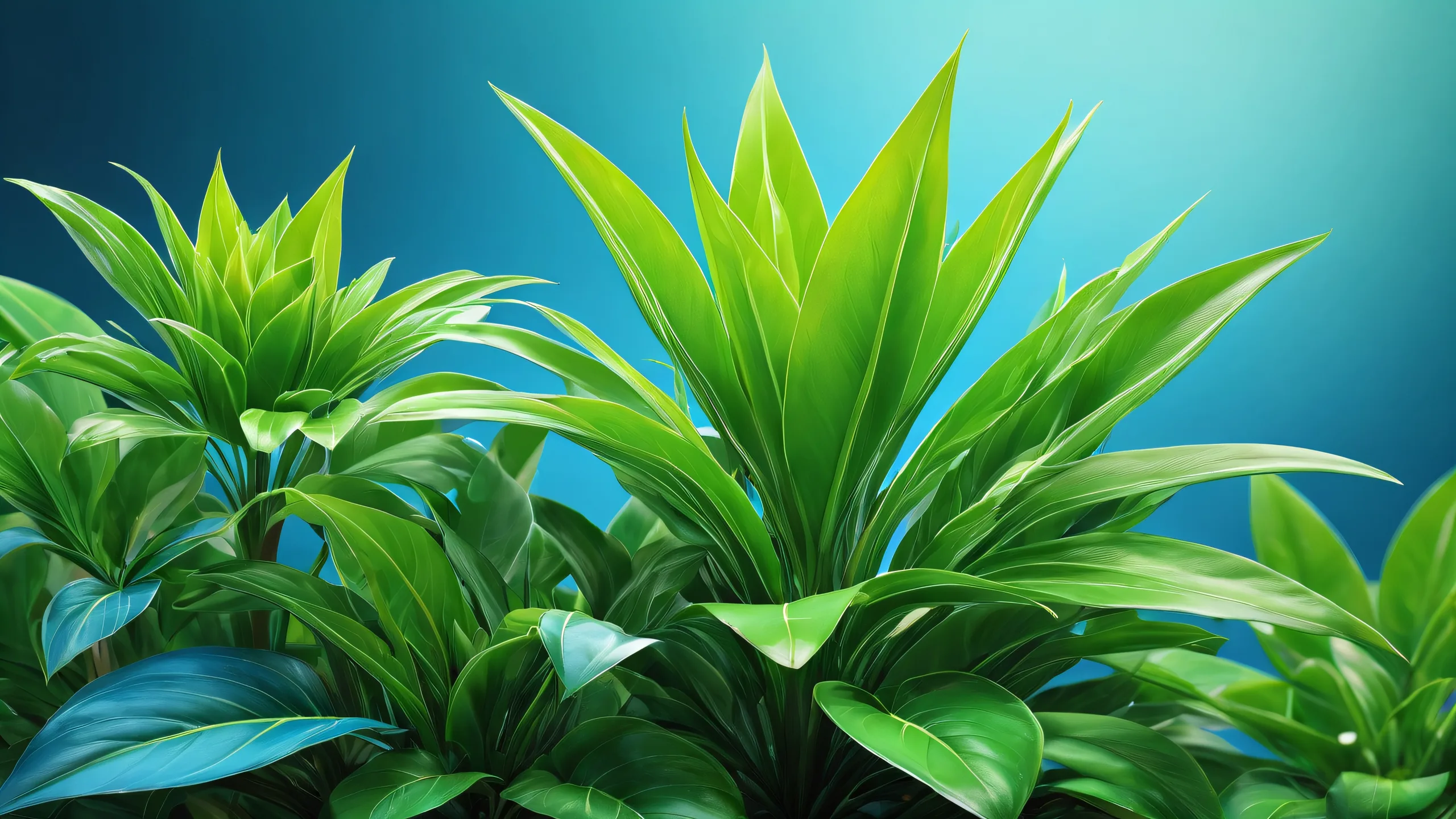 Vast pure void with lush plants on a desktop/pc background for optimal visual experience.