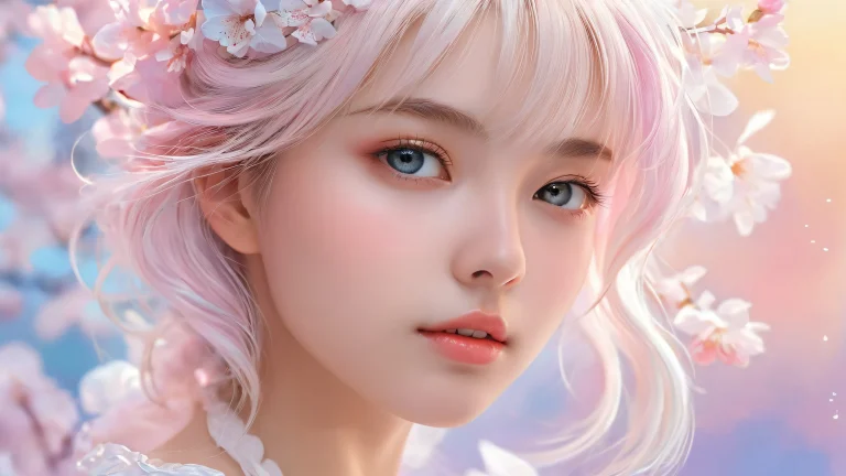 A stunning 16:9 desktop image of a serene void with a girl and ethereal lighting for those who prefer a quiet PC or Mac workspace.