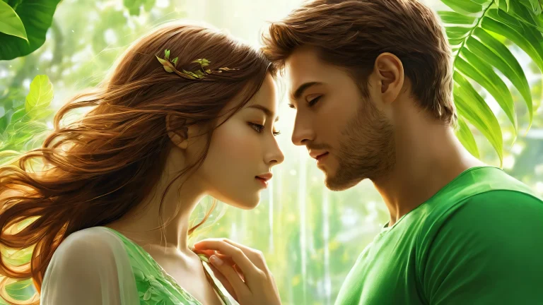 Couple standing in a vast pure void with extreme depth of field, perfect for desktop/pc backgrounds.