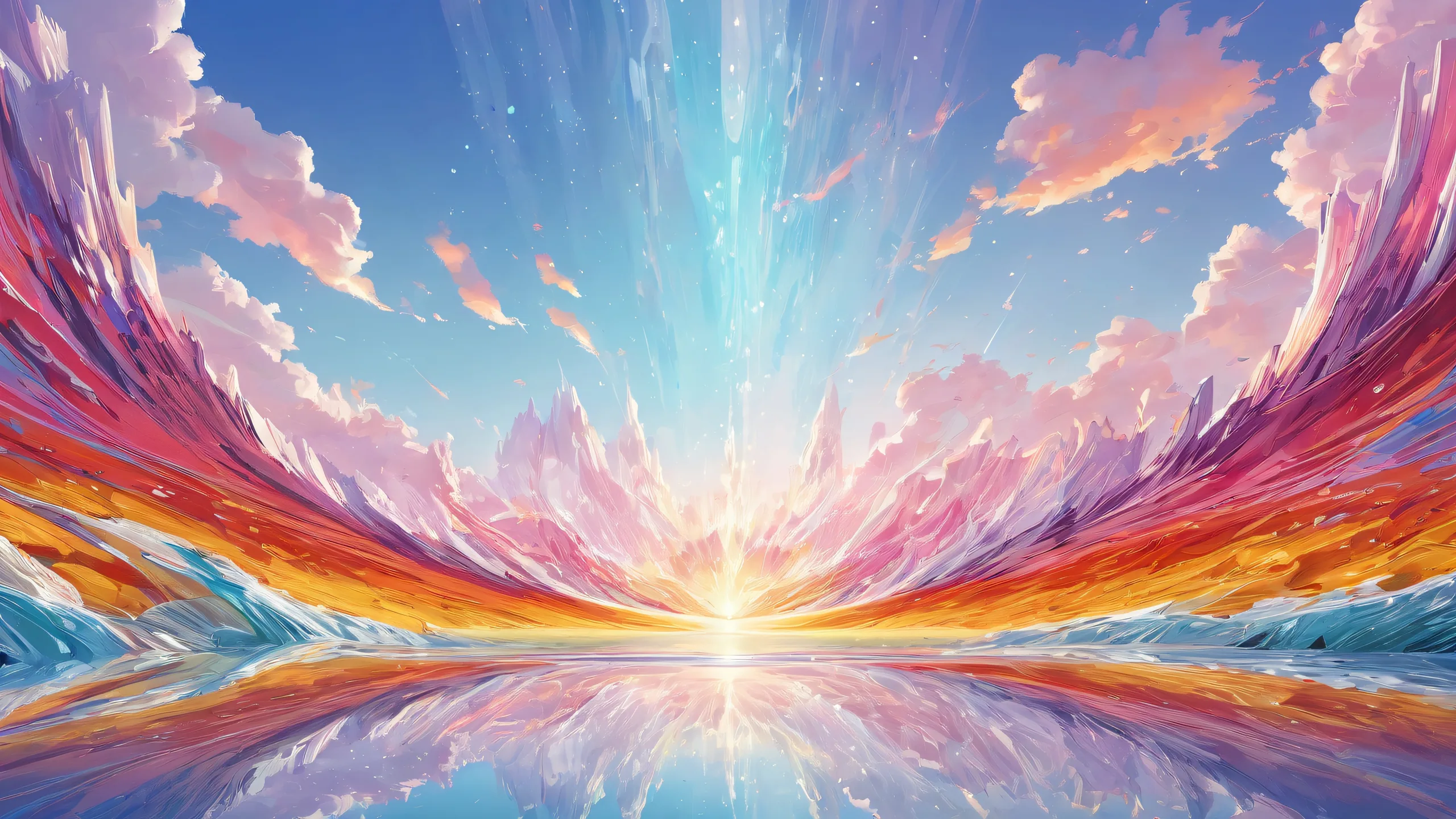 A serene desktop background featuring a centered focus on a vast, pure void with extreme depth of field and pristine clarity, suitable for Desktop/PC use.