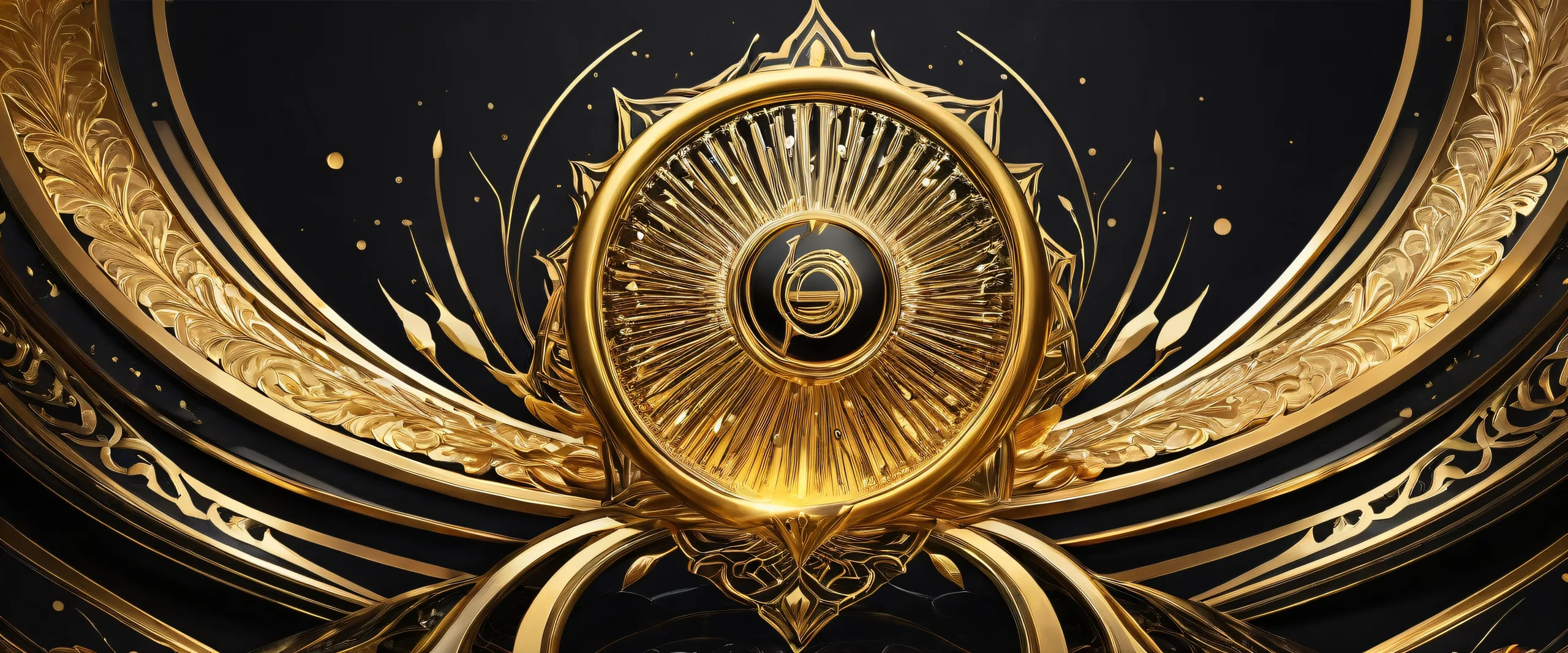 A stunning desktop scene featuring a centered logo set against a vast, pure void with extreme depth of field, perfect for a PC or Desktop.