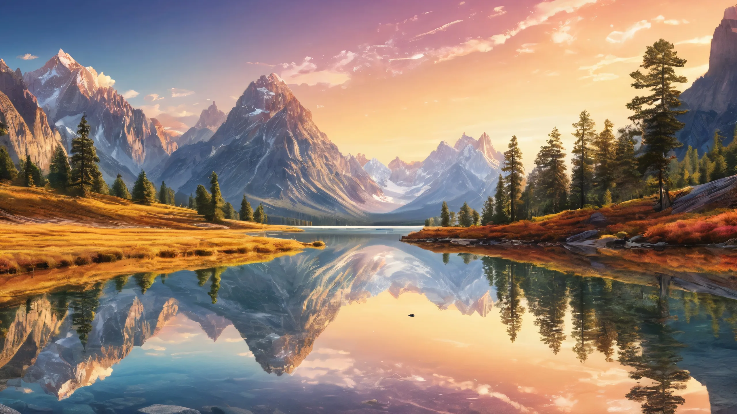 A serene and radiant desktop scene featuring a vast pure void with ethereal lighting and brilliant colors for your PC or Desktop.