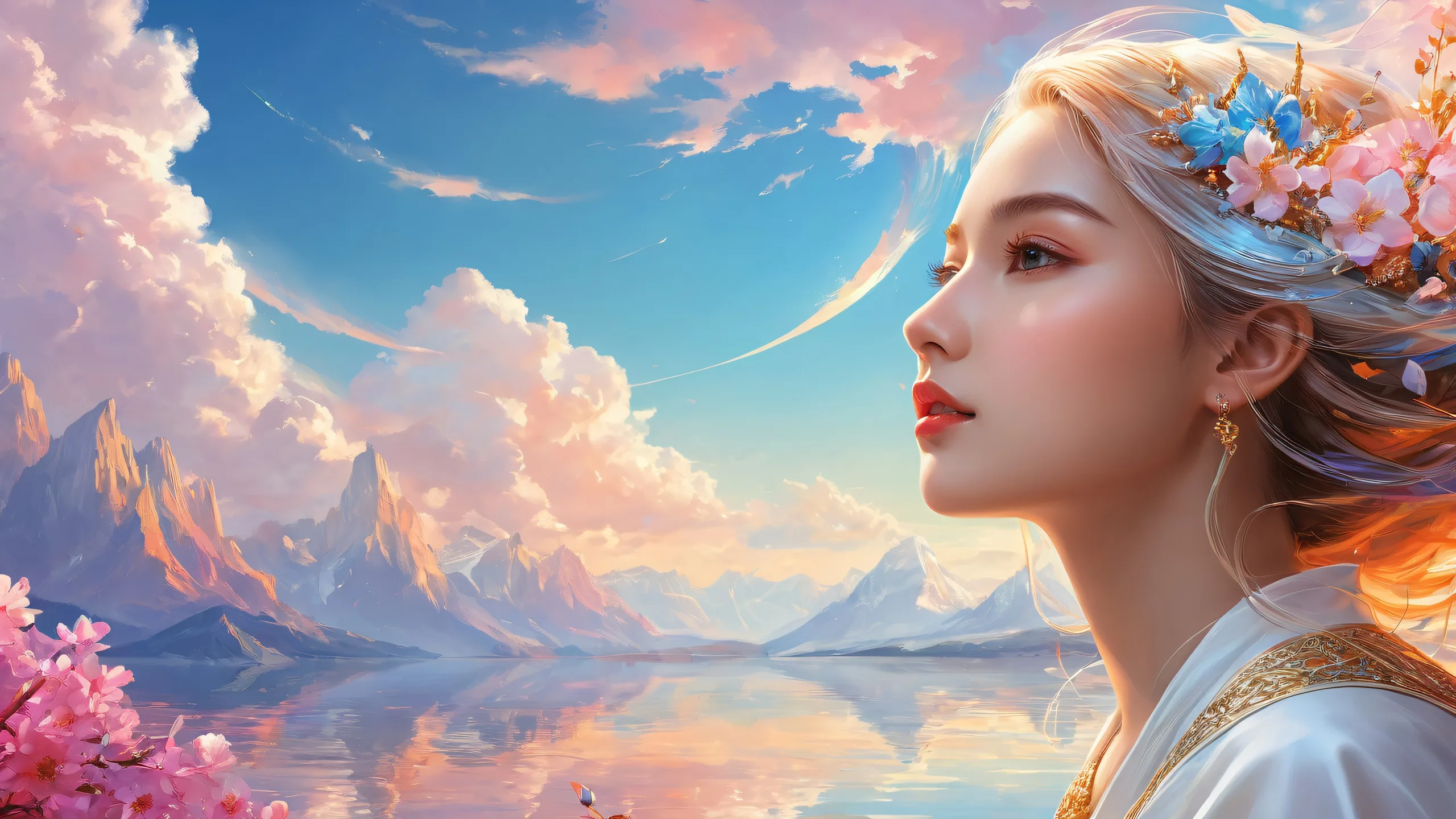 A serene and captivating desktop backdrop featuring portraits against a vast, pure void, ideal for use on your Desktop/PC.