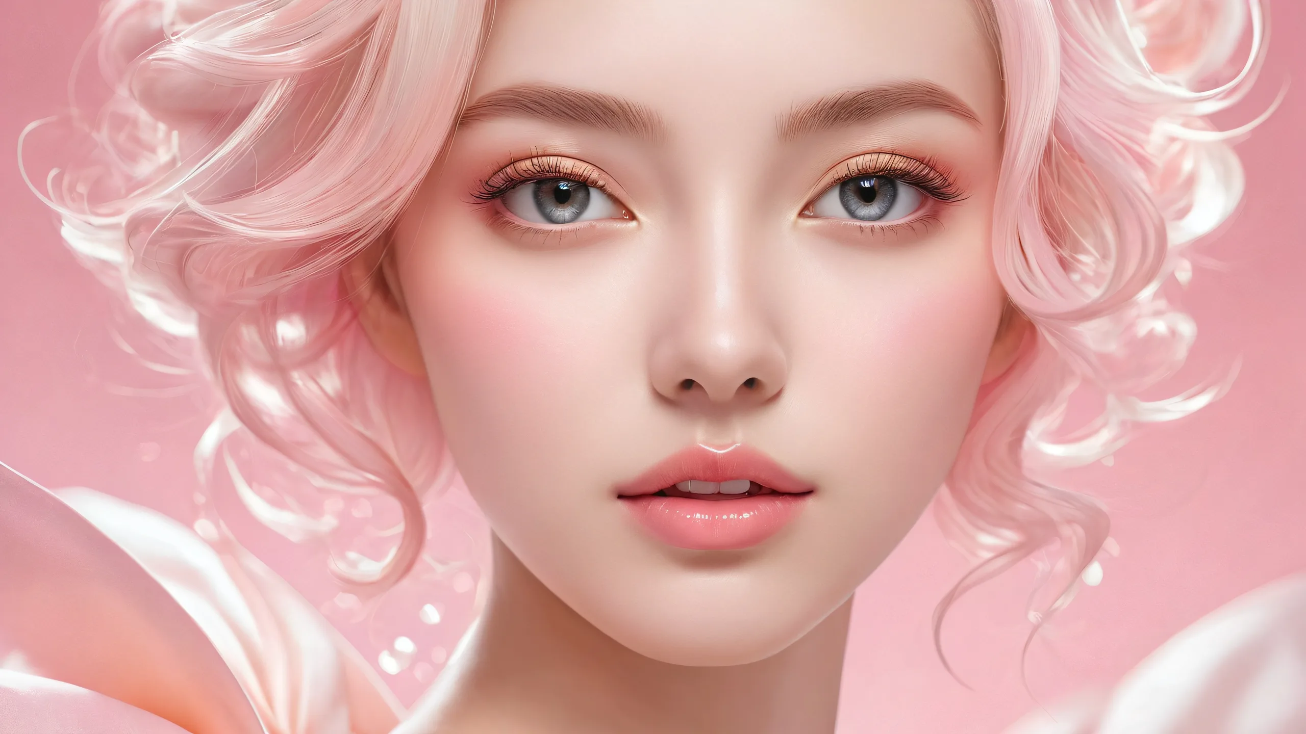 A breathtakingly beautiful desktop wallpaper featuring a vast pure void with radiant colors and ray-traced reflections, perfect for your PC or Desktop.