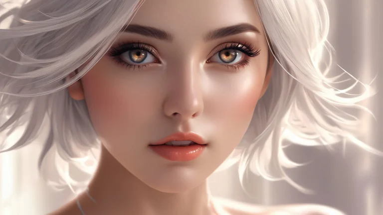 A stunning fantasy desktop wallpaper featuring a woman in a vast, pure void with ethereal lighting and brilliant colors for Desktop/PC use.