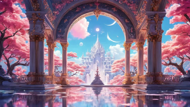 A beautifully crafted digital artwork of a centered composition with a vast pure void, perfect for desktop or PC displays.