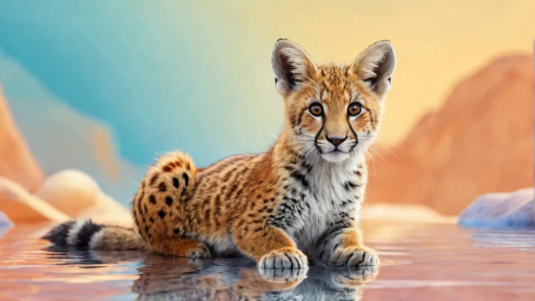 Centered mammals on a pure void background for desktop/pc contemplation.