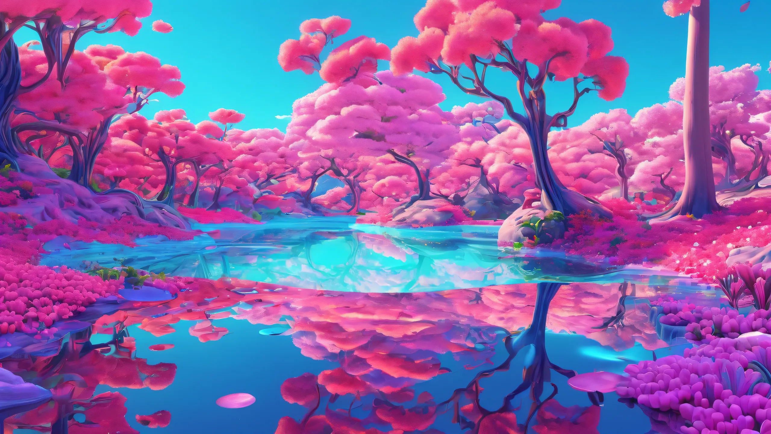 4K Ethereal Oasis of Wonder Desktop Background A breathtaking desktop image of a pure void on a PC or Desktop.