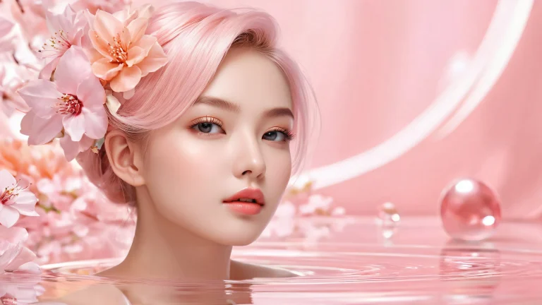 Breathtaking desktop wallpaper featuring a female figure set against a vast, pure void with extreme depth of field and radiant colors on a Desktop/PC.