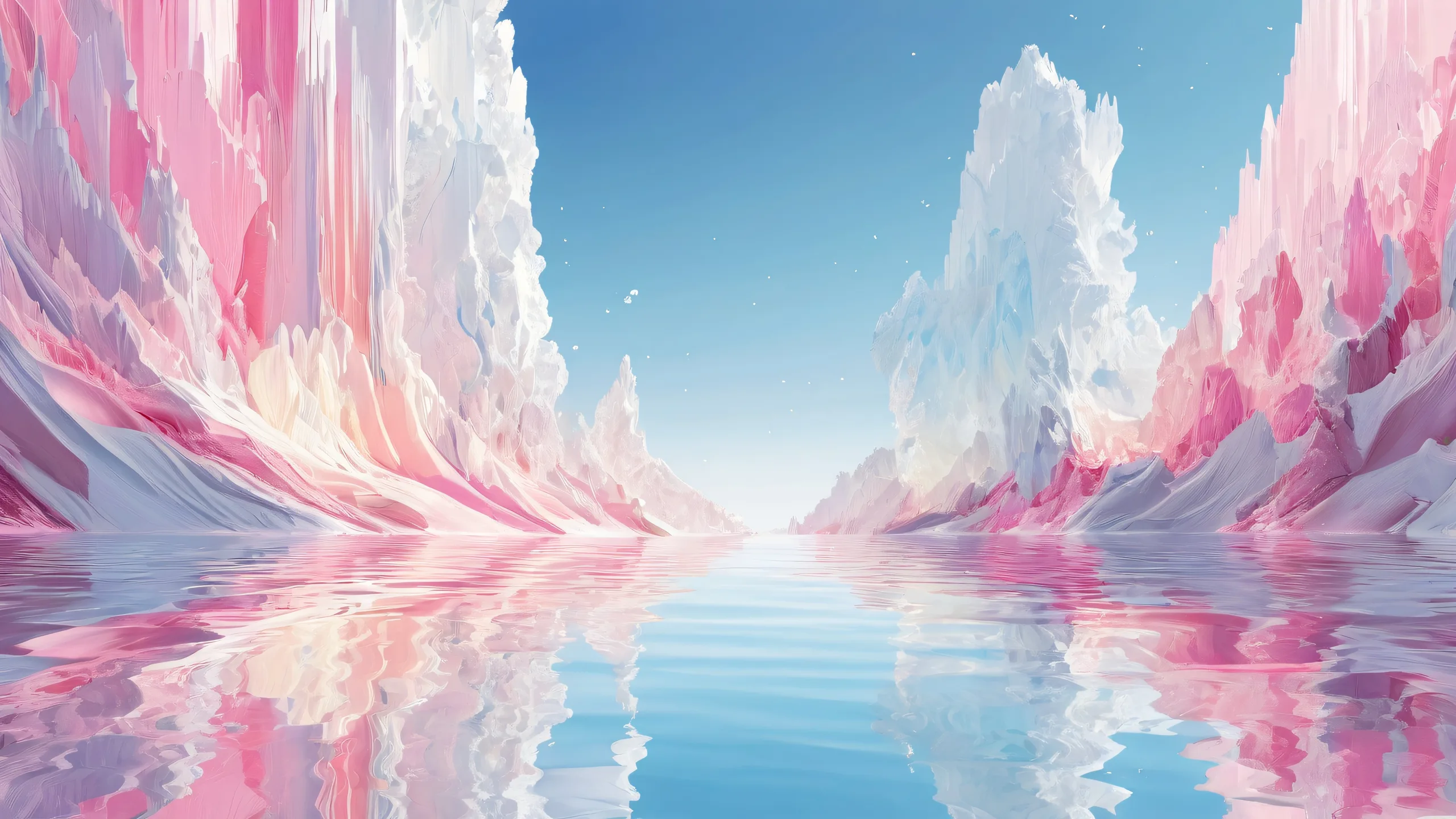 Centered void with pastel colors and desktop/pc background