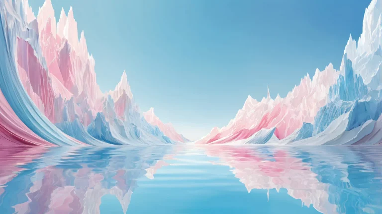 A beautifully crafted digital artwork for desktop/PC display, featuring a vast pure void with ethereal lighting and brilliant colors.