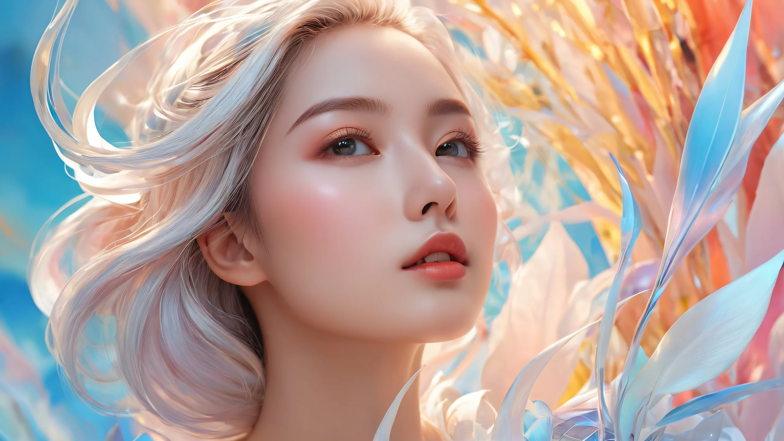 Breathtakingly clean void with women in pristine clarity on a Desktop/PC screen.