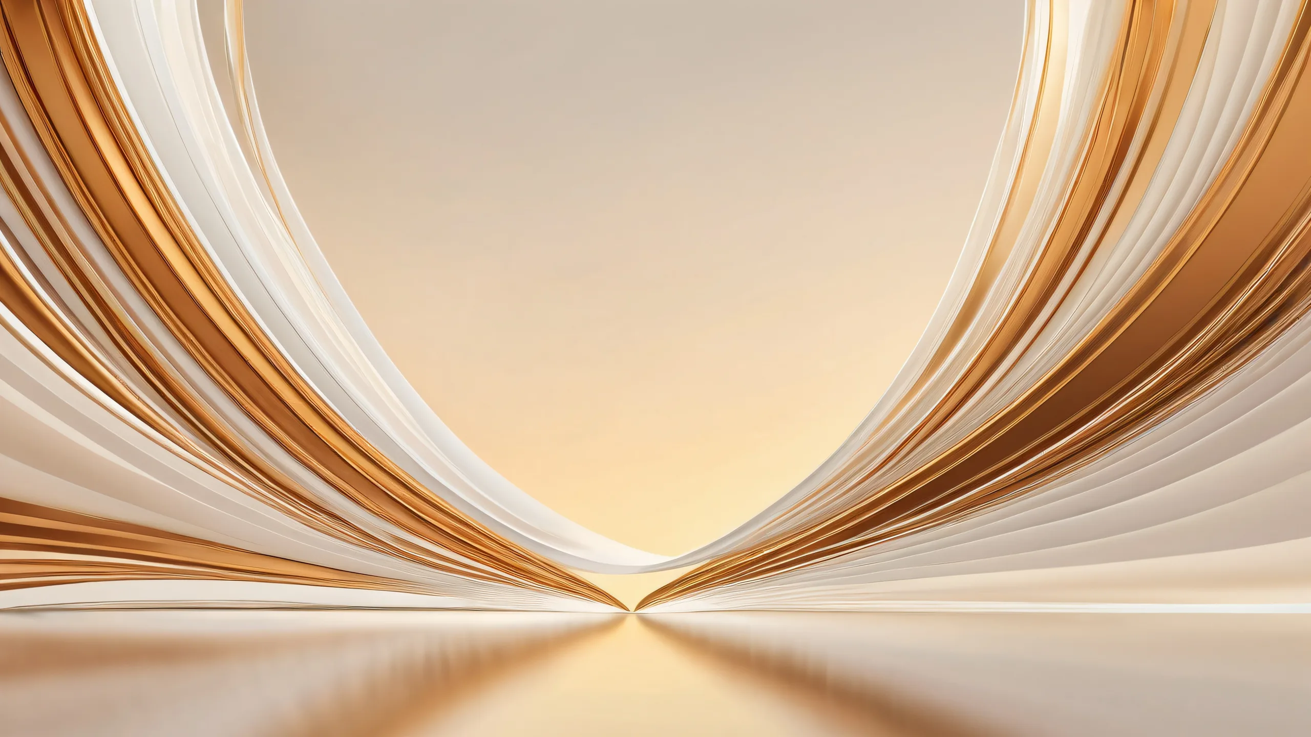 A peaceful and calming desktop wallpaper featuring a vast pure void with radiant colors and ray traced reflections, perfect for your PC or laptop.