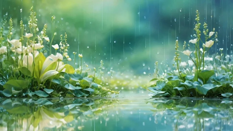 A serene and breathtaking desktop wallpaper featuring Heroine amidst a vast pure void with subtle misty rain effects, Perfekt für Ihren Desktop/PC.