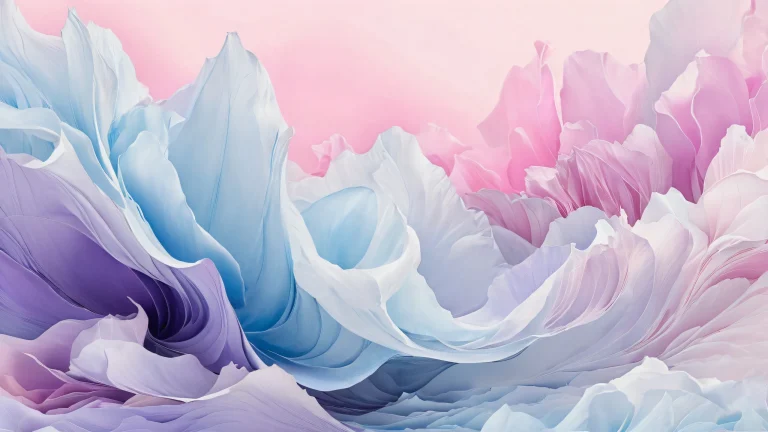 A serene and calming desktop background featuring a vast pure void with soft watercolor textures, subtle color blending, and radiant light for a bright airy feel on Desktop/PC.