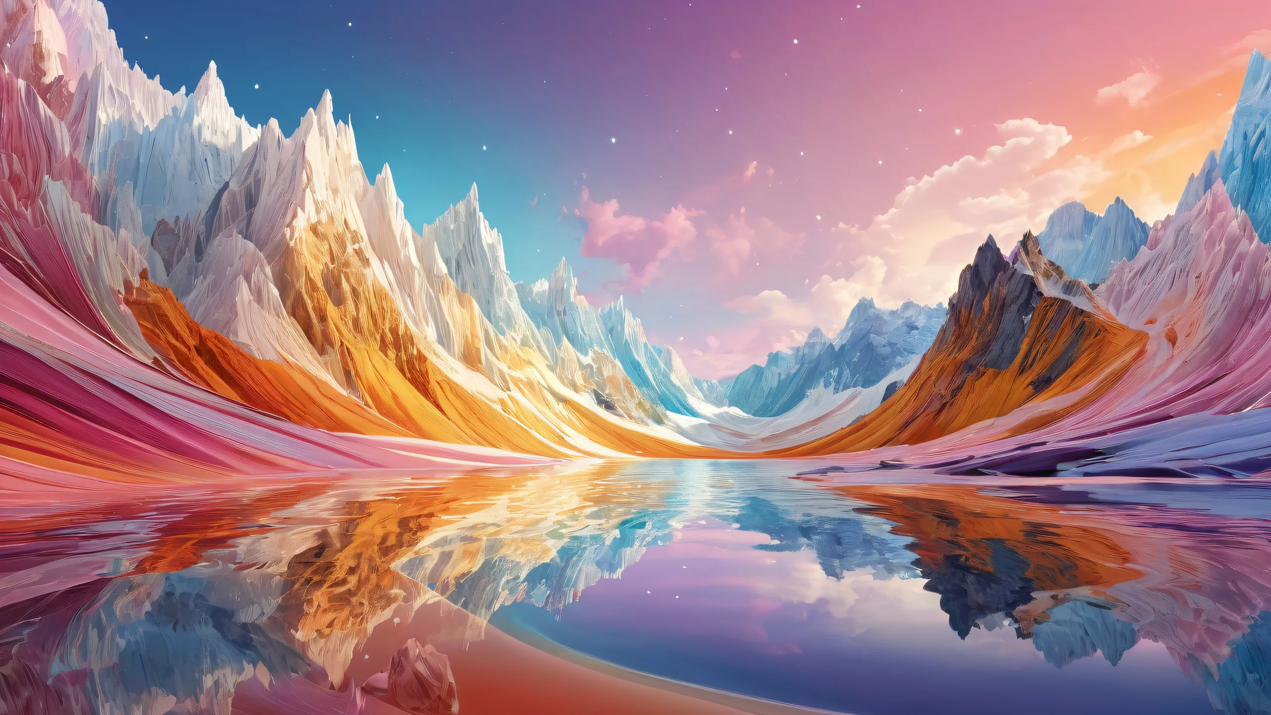 A majestic void on a desktop or PC screen, with radiant lighting and brilliant colors.