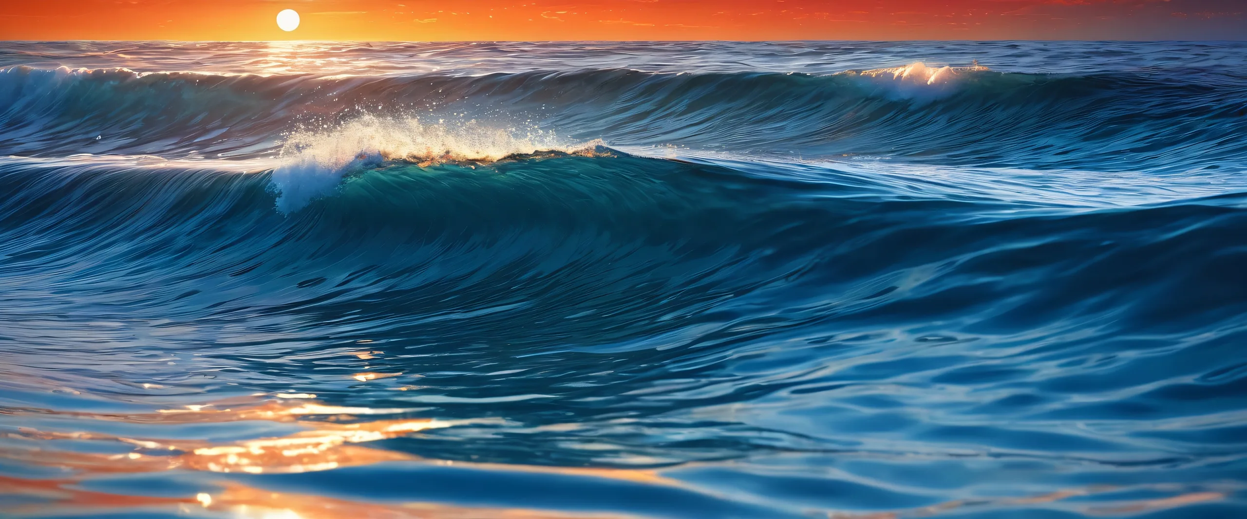 A serene and breathtaking desktop image of a vast oceanic void, perfectly suited for your PC or Desktop, with radiant colors and stunning visual impact.