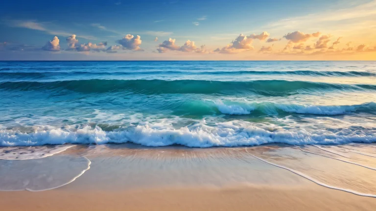 A serene and peaceful oceanic scene for your desktop/PC, with a vast pure void and breathtaking scenery taking center stage.