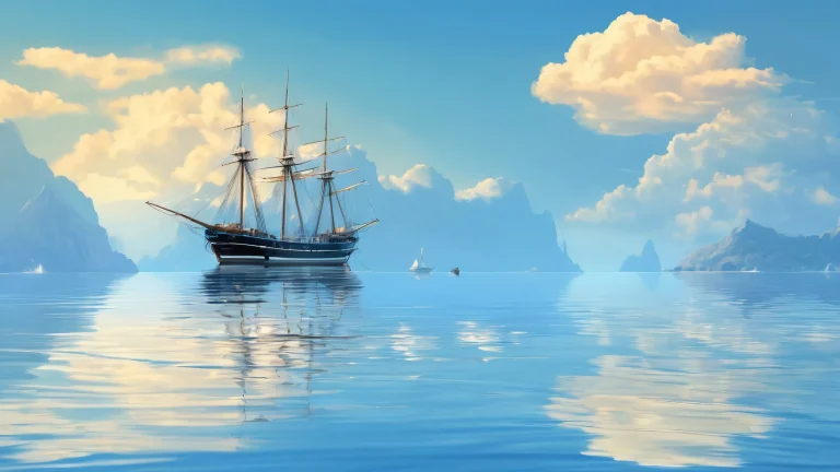 A serene and breathtaking desktop image of a perfectly clean vast void reflecting the beauty of the ocean, suitable for Desktop/PC screens.