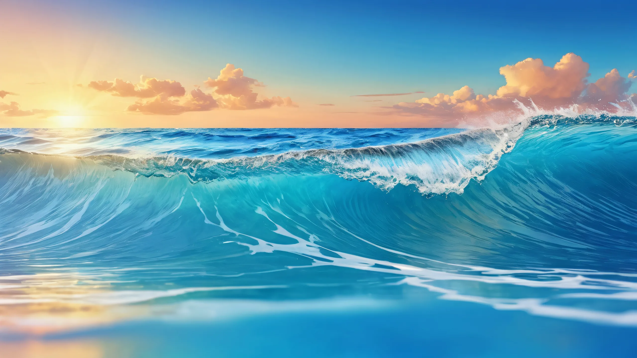 A stunning desktop image of a vast, pure void with blurred waves and gradient effect, perfect for your PC or Mac.