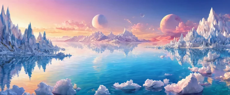 Vast pure void with crowds in the distance on a desktop/pc, perfect for relaxation