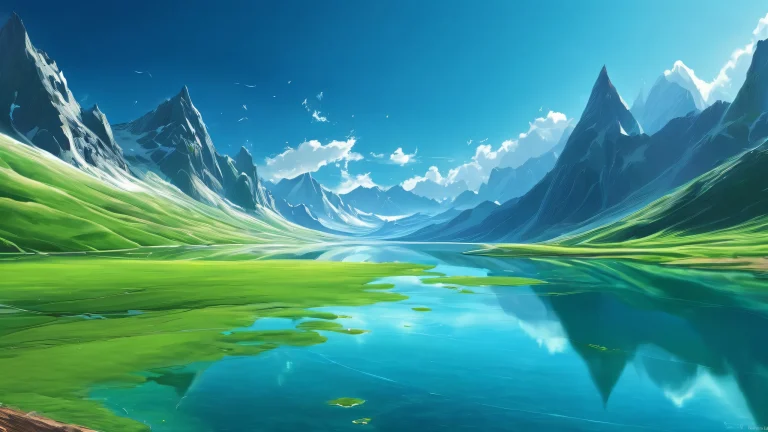 Stunning desktop wallpaper featuring a vast, pristine void with ethereal lighting and radiant colors, Perfekt für Ihren PC oder Desktop