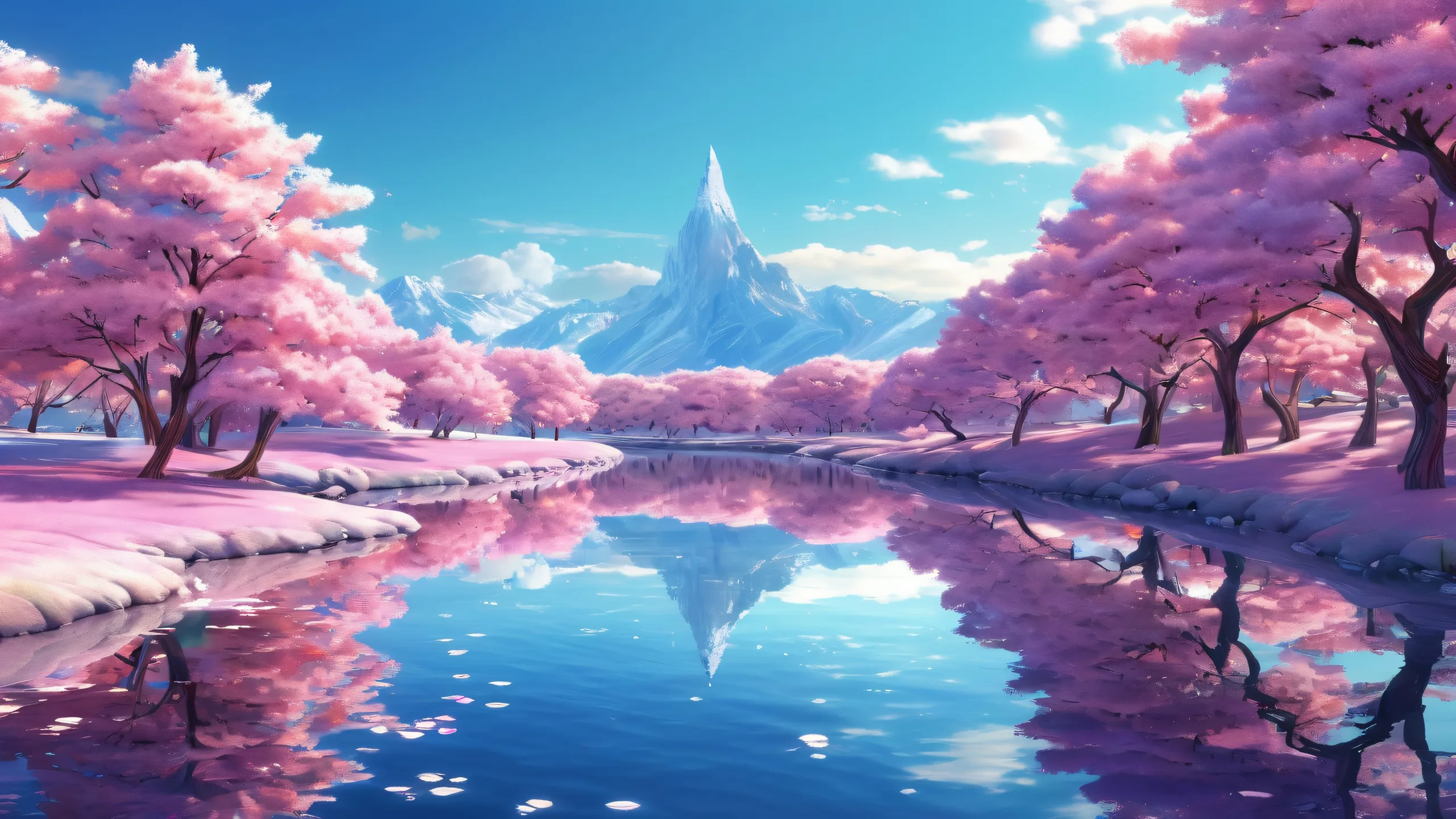 A stunning desktop background featuring a vast pure void with radiant ethereal lighting and brilliant colors. Ideal for a PC or Desktop.