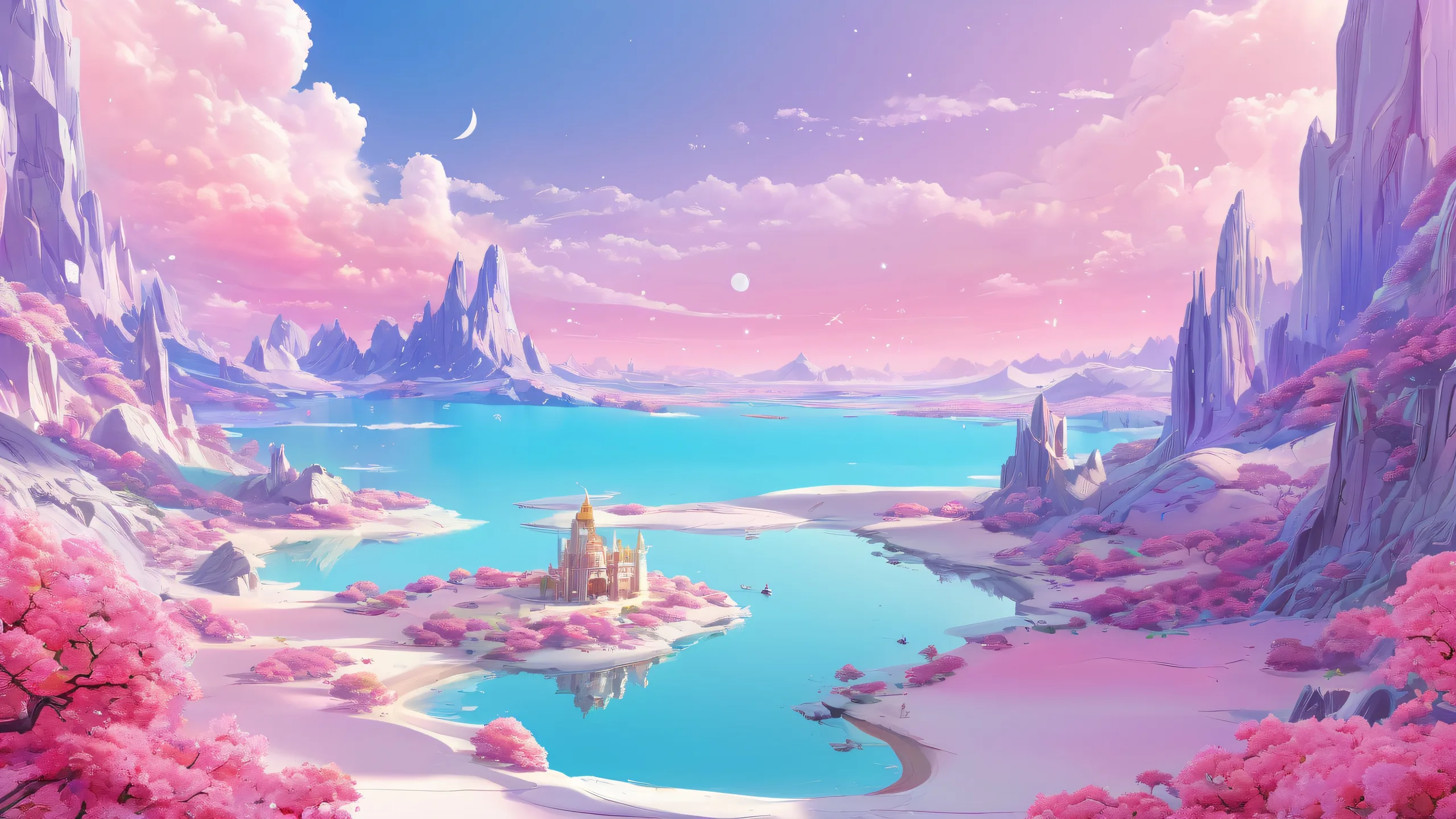 A serene and peaceful desktop scene of a vast pure void with ethereal lighting, perfect for your PC or laptop.