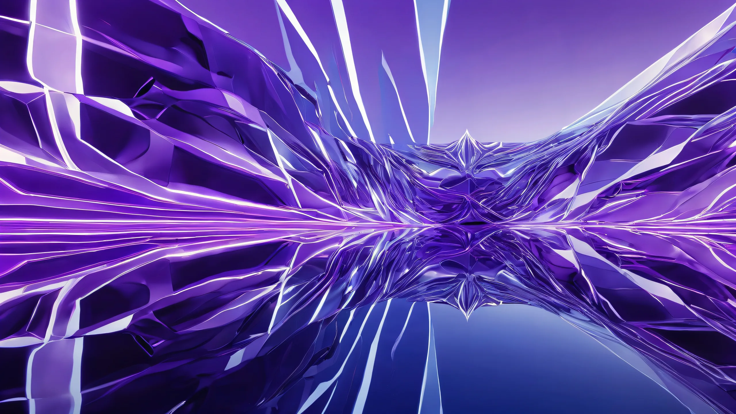 Breathtaking desktop wallpaper of a vast void with metallic silver, neon blue, and electric purple colors for Desktop/PC use.