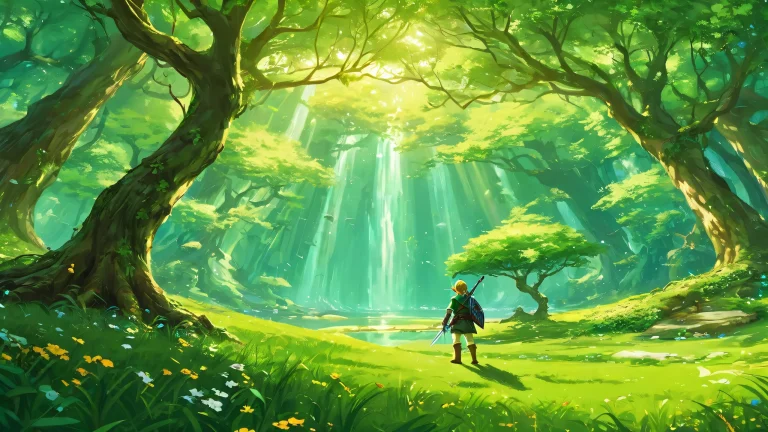 A majestic Link's Transaction desktop scene featuring a vast pure void, rendered with precision and detail for the visually impaired using a screen reader. Ideal for Desktop/PC backgrounds.