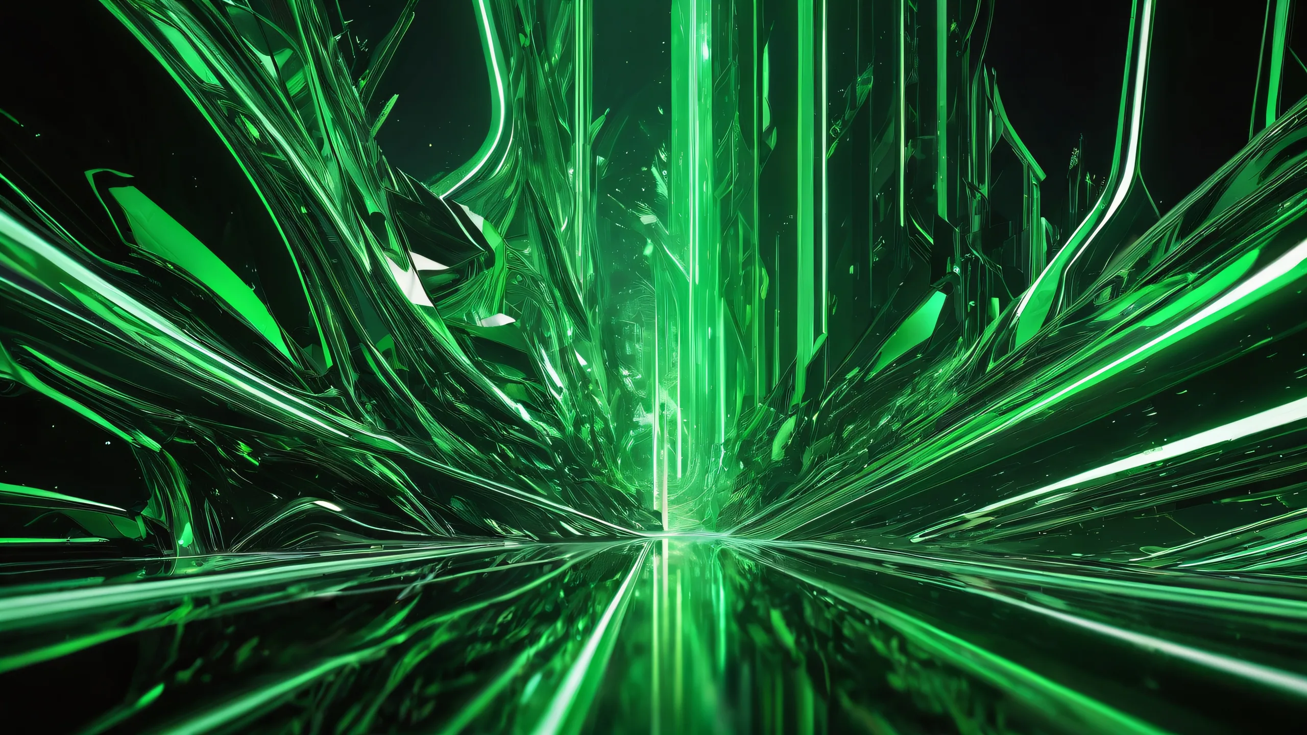 Award-winning digital art of Code on a pristine Desktop/PC background with ethereal lighting and ray-traced reflections.