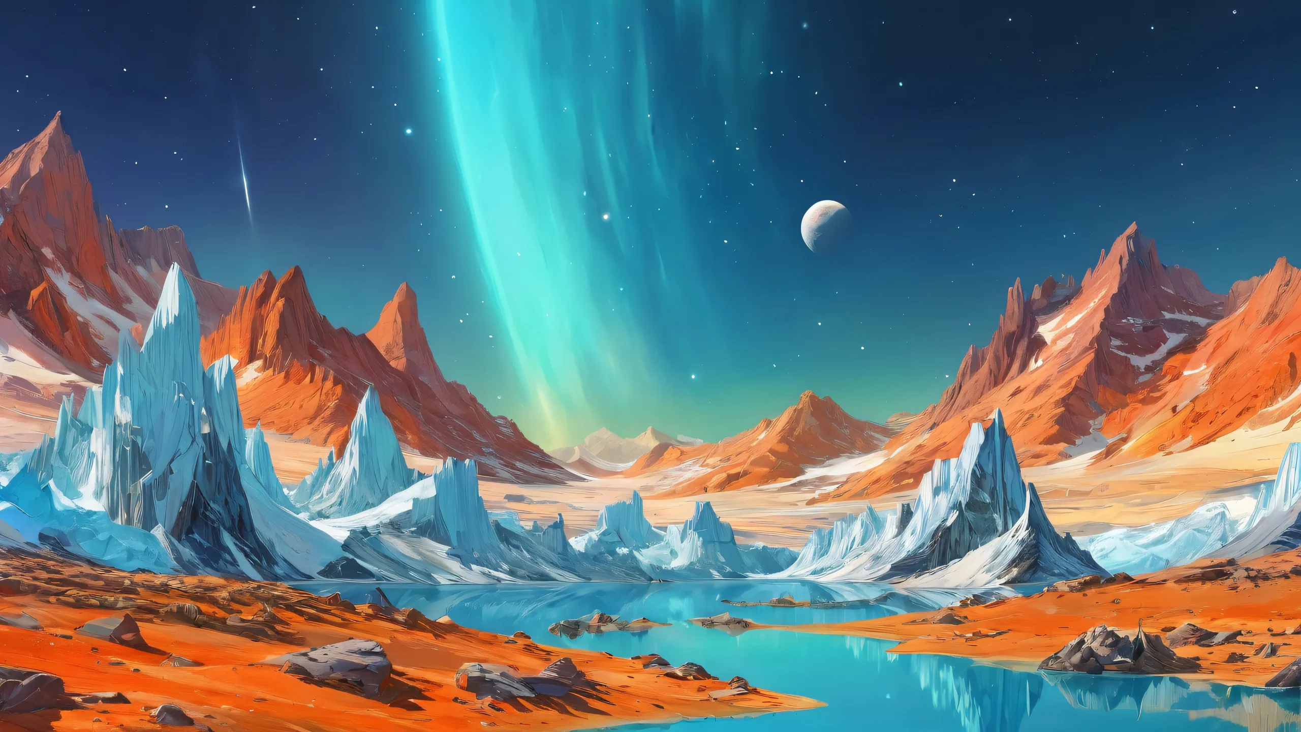 A breathtaking desktop wallpaper of a pure void with distant celestial bodies for your Desktop/PC