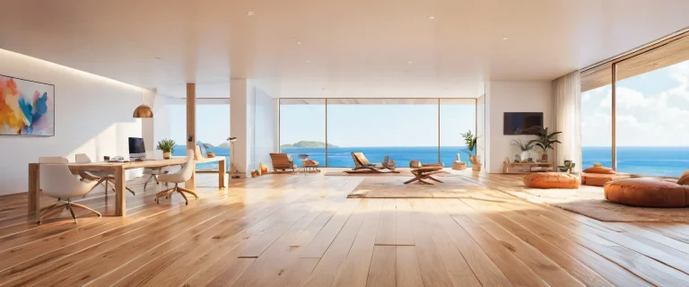 Award-winning digital art of cartoon anthro on a wooden floor with spotlights, perfect for desktop/pc