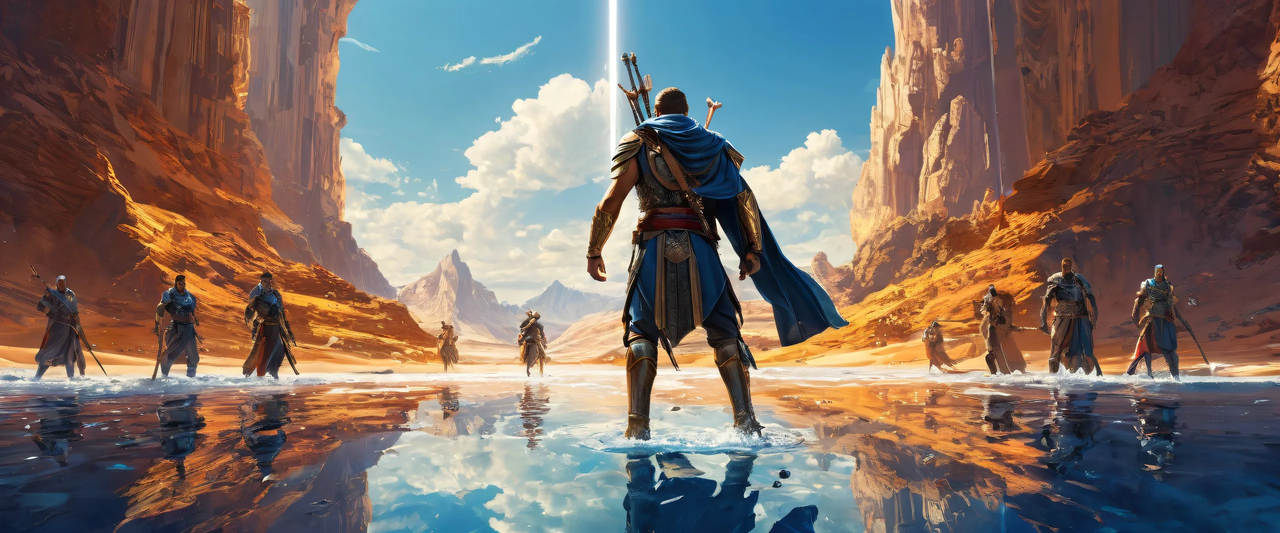 Award-winning digital art of Men in Action on a pure void background for Desktop/PC users.