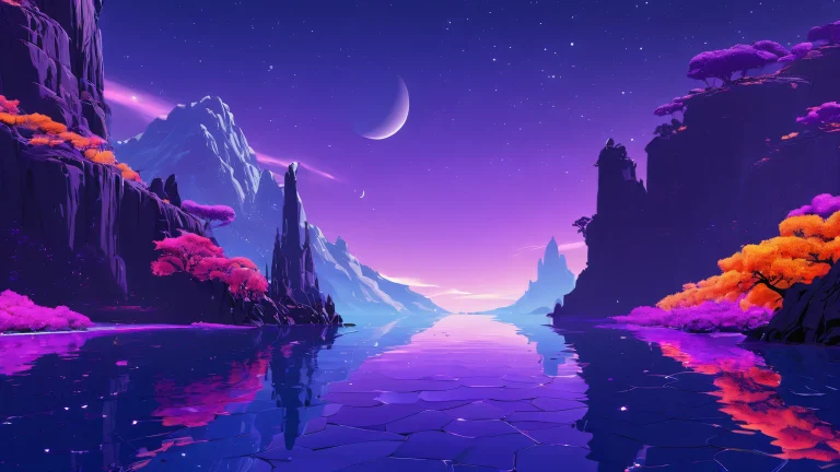 A stunning fantasy desktop background featuring a vast pure void with radiant colors and ethereal lighting for your PC or Desktop.